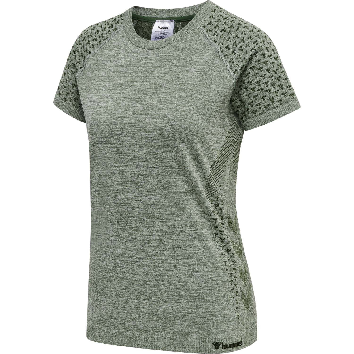 hmlCI SEAMLESS T-SHIRT, THYME MELANGE, packshot