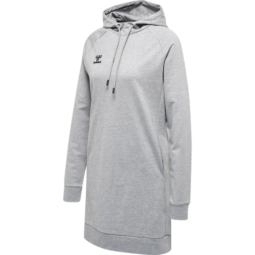 hmlMOVE GRID COTTON SWEATDRESS, GREY MELANGE, packshot
