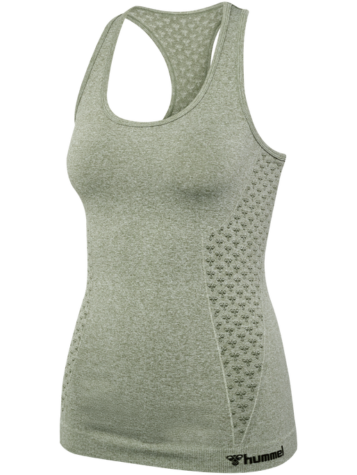 hmlCI SEAMLESS TOP, SEAGRASS MELANGE, packshot