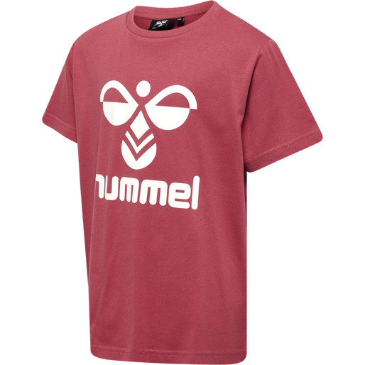 hmlTRES T-SHIRT S/S, EARTH RED, packshot