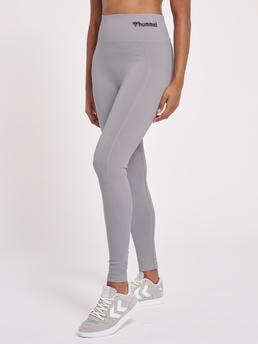 hmlTIF SEAMLESS HIGH WAIST TIGHTS, MINIMAL GRAY, model