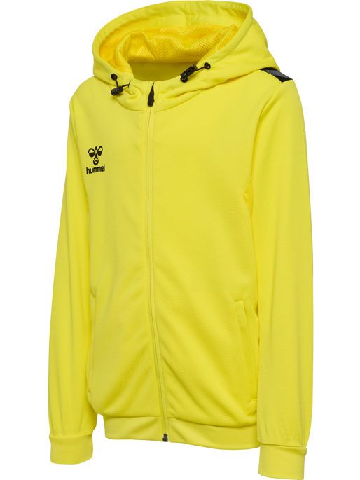 hmlAUTHENTIC PL ZIP HOODIE KIDS, BLAZING YELLOW, packshot