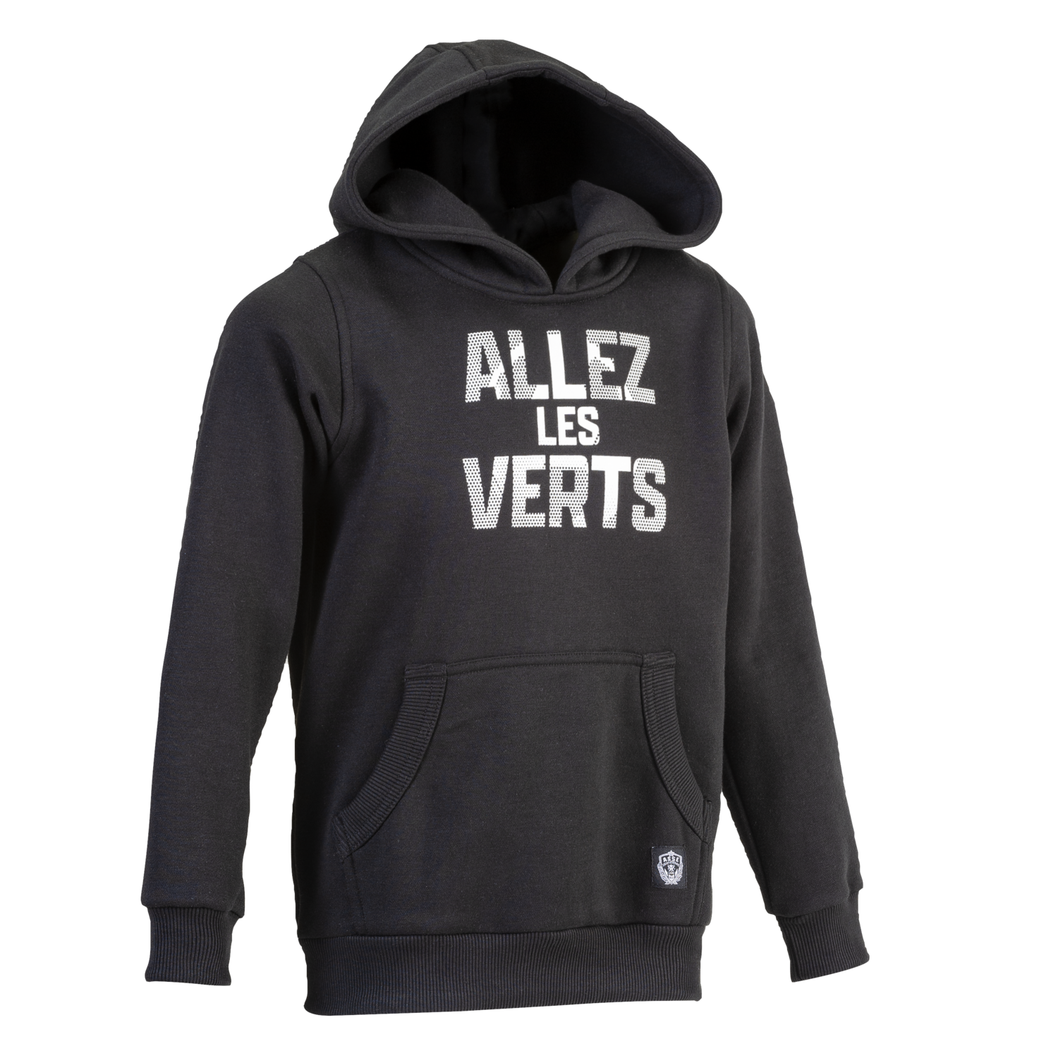 ASSE ALLEZ LES VERTS HOODIE KIDS, BLACK, packshot