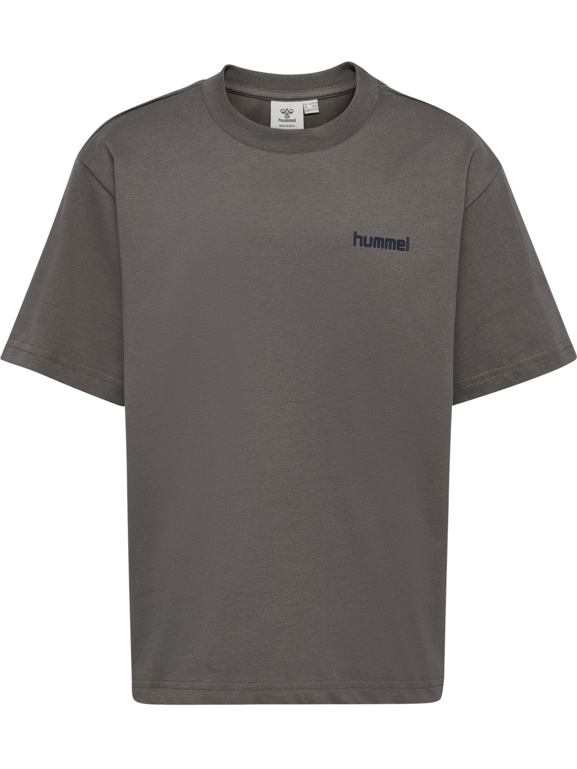 hmlJR LOOSE GRAPHIC T-SHIRT S/S, DARK GULL GRAY, packshot