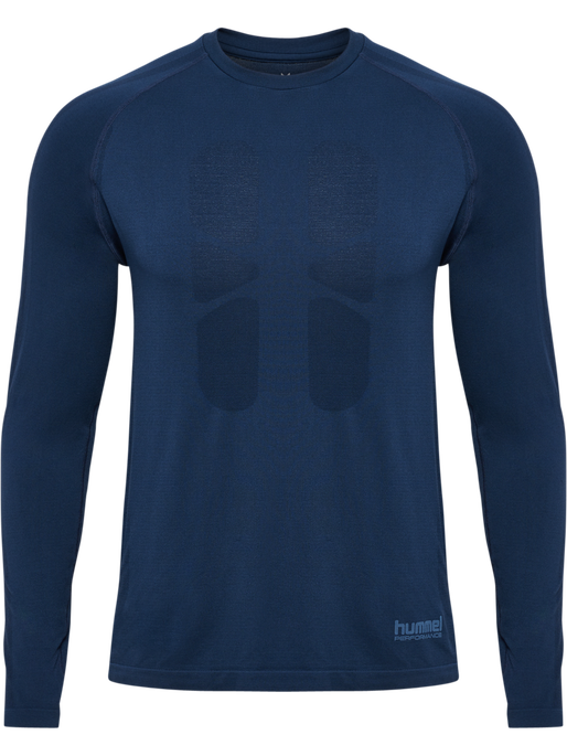 hmlHIIT SEAMLESS T-SHIRT L/S, DRESS BLUES hmlHIIT SEAMLESS T-SHIRT L/S, DRESS BLUES, packshot