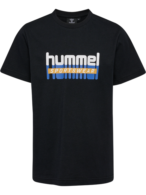 hmlTUKAS T-SHIRT S/S 2-PACK, BLACK BEAUTY/MARSHMALLOW, packshot