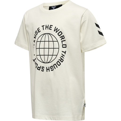 hmlGLOBAL T-SHIRT S/S, MARSHMALLOW, packshot