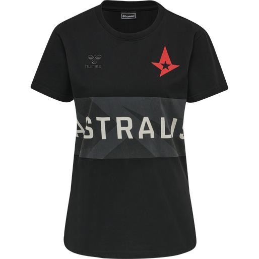 ASTRALIS T-SHIRT S/S WOMAN, BLACK, packshot