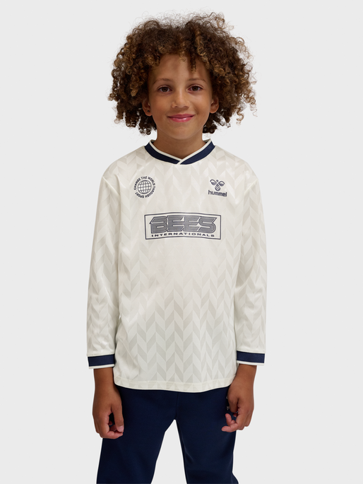 hmlPLEKS T-SHIRT L/S, MARSHMALLOW, model