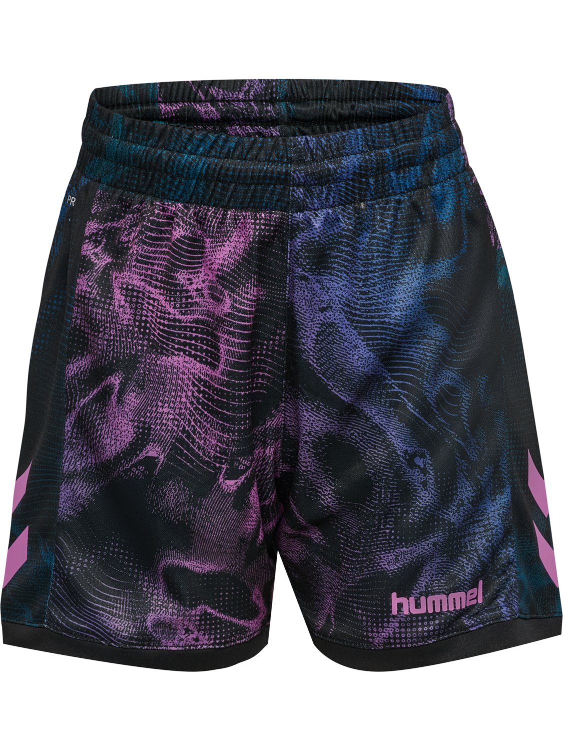 hmlBLAZE CLUB26 GRAPHIC SHORTS KIDS, BLACK/PINK, packshot
