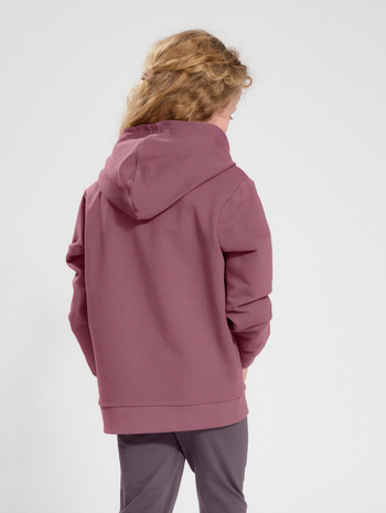 hmlCUATRO HOODIE, ROSE BROWN, model