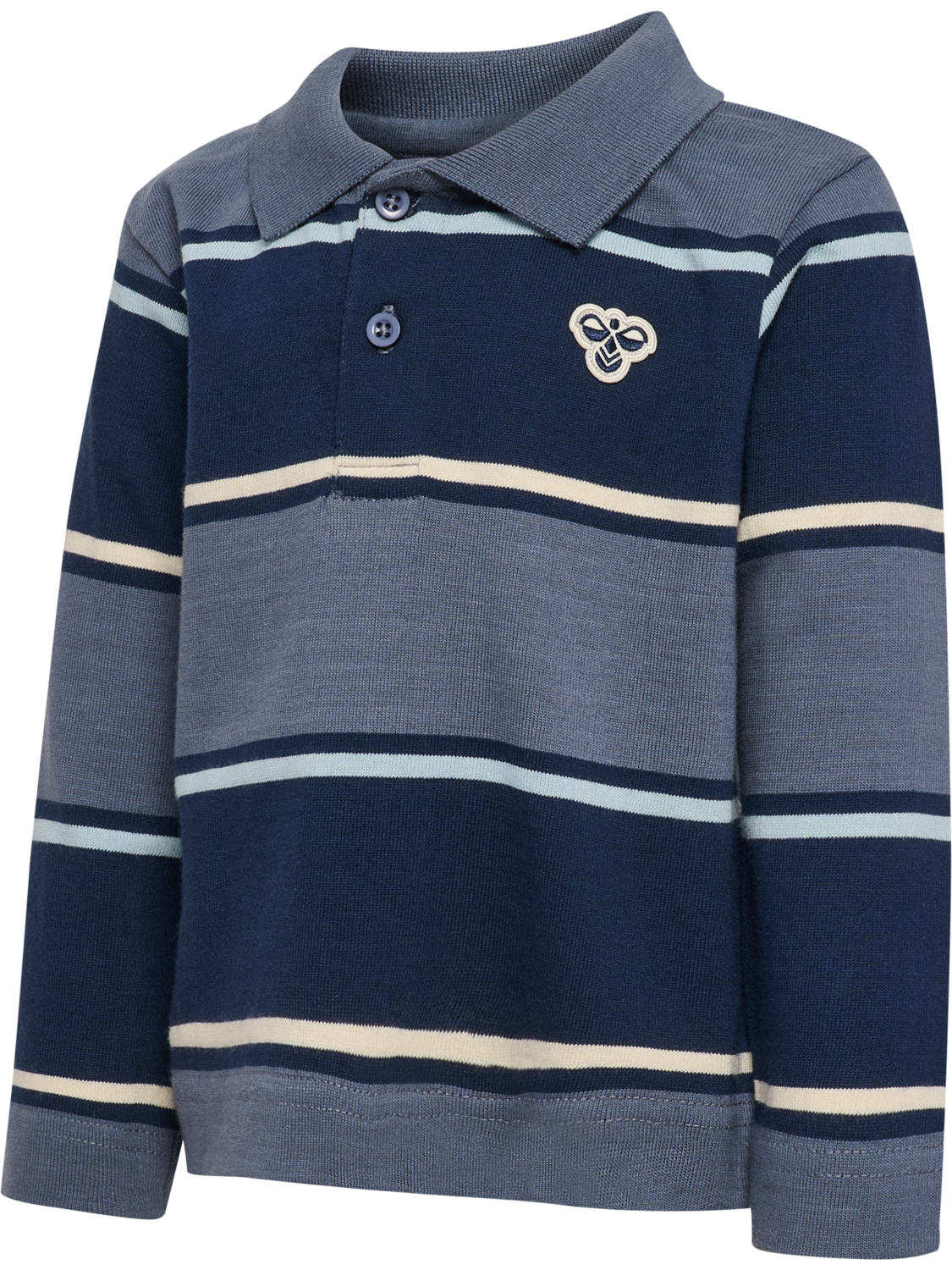 hmlMINI LOOSE STRIPE POLO SHIRT, FLINT STONE, packshot