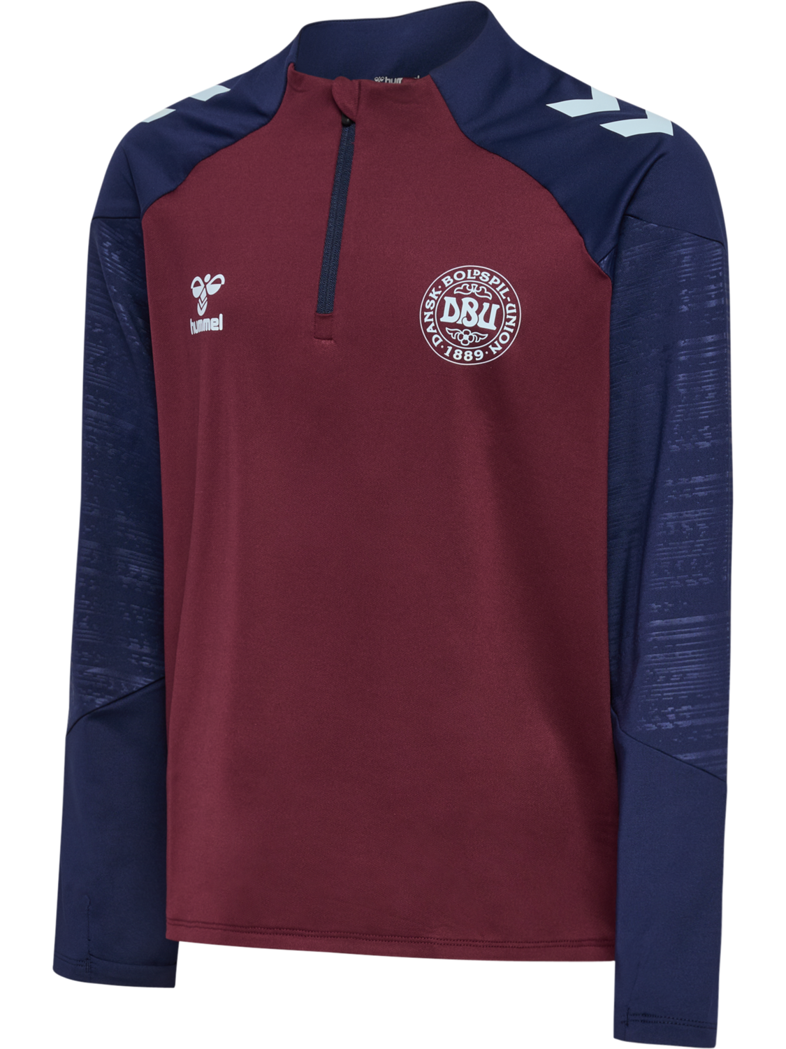 DBU 26 PRO TR HALF ZIP SWEAT KIDS, WINDSOR WINE/PEACOAT, packshot