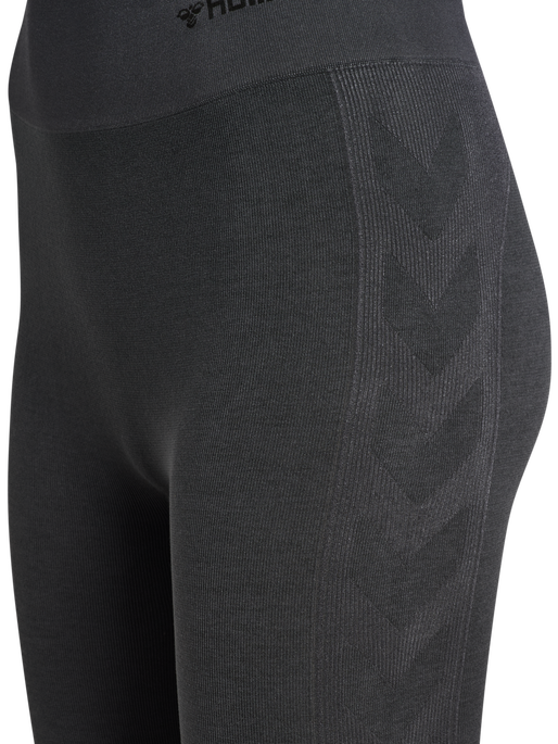 hmlCLEA SEAMLESS MID WAIST TIGHTS, EBONY, packshot