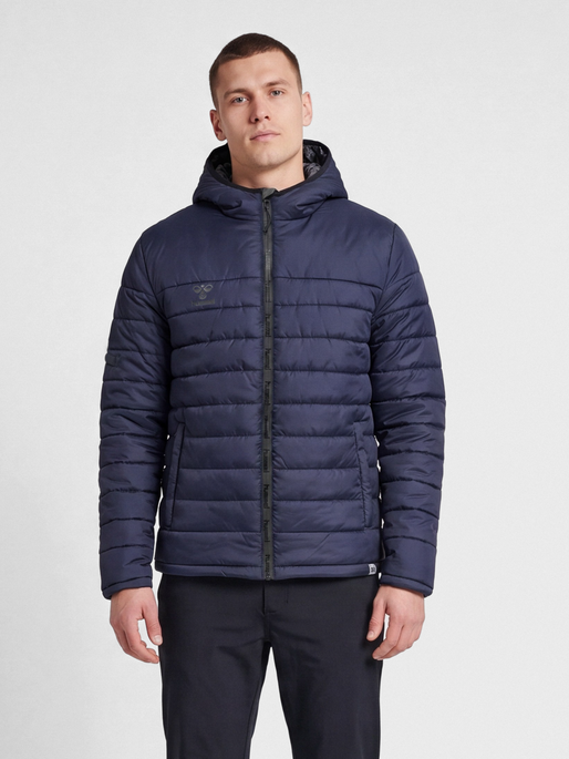 hmlNORTH QUILTED HOOD JACKET, MARINE, model