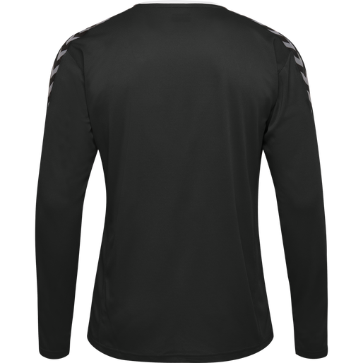 hmlAUTHENTIC KIDS POLY JERSEY L/S, BLACK/WHITE, packshot