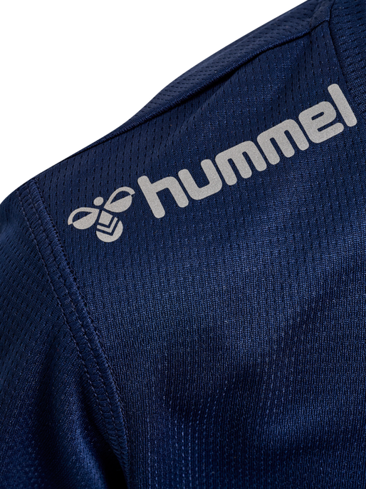 hmlRUN JERSEY S/S KIDS, BLACK IRIS, packshot