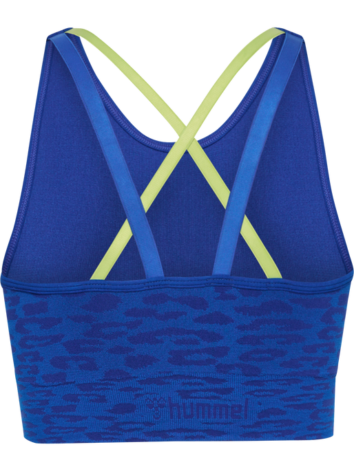 hmlMT LEO SEAMLESS SPORTS BRA, OLYMPIAN BLUE/SODALITE BLUE ME, packshot