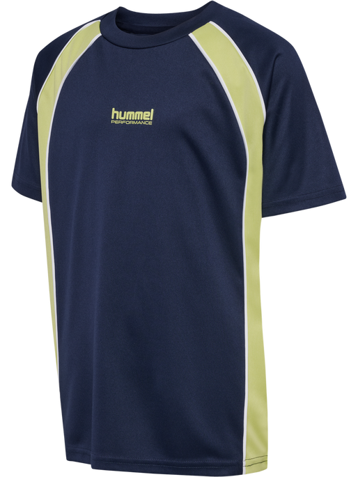 hmlJR GOAL PIPING T-SHIRT S/S, DRESS BLUES hmlJR GOAL PIPING T-SHIRT S/S, DRESS BLUES, packshot