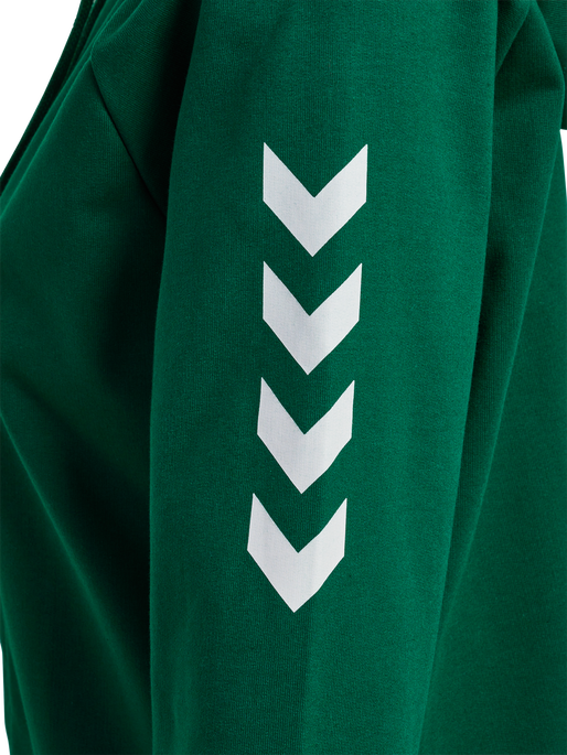 HUMMEL GO COTTON ZIP HOODIE WOMAN, EVERGREEN, packshot