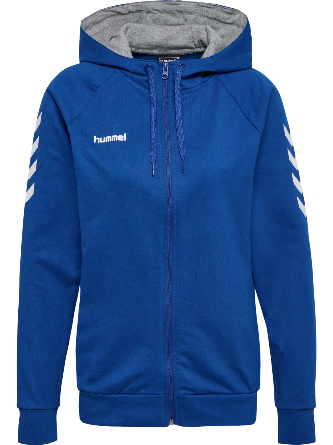 HUMMEL GO COTTON ZIP HOODIE WOMAN, TRUE BLUE, packshot