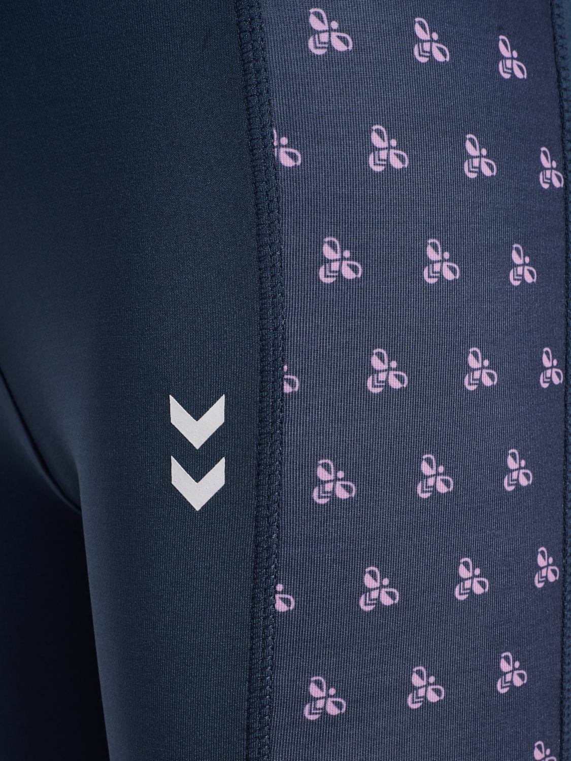 hmlJR MIX MID WAIST TIGHTS, BLACK IRIS, packshot