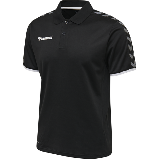 hmlAUTHENTIC FUNCTIONAL POLO, BLACK/WHITE hmlAUTHENTIC FUNCTIONAL POLO, BLACK/WHITE, packshot