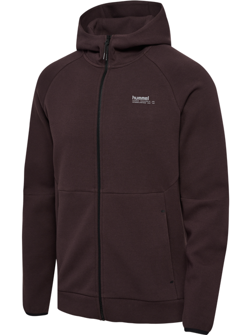 hmlTECH FLEECE REGULAR ZIP HOODIE, CHOCOLATE PLUM hmlTECH FLEECE REGULAR ZIP HOODIE, CHOCOLATE PLUM, packshot