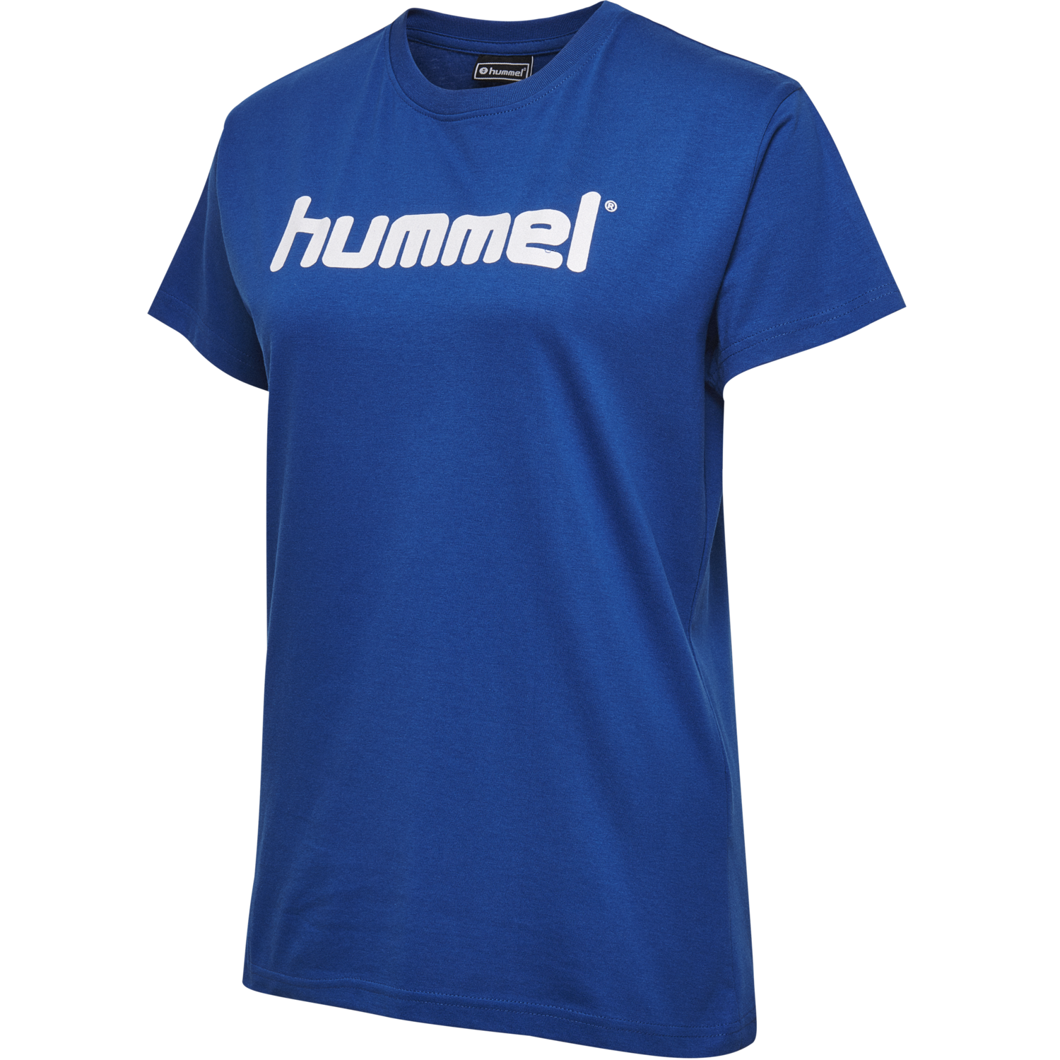 HUMMEL GO COTTON LOGO T-SHIRT WOMAN S/S, TRUE BLUE, packshot