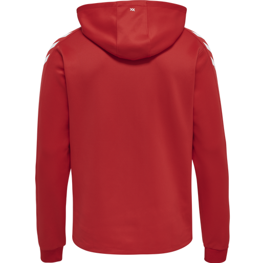 hmlCORE XK POLY ZIP HOOD SWEAT, TRUE RED, packshot