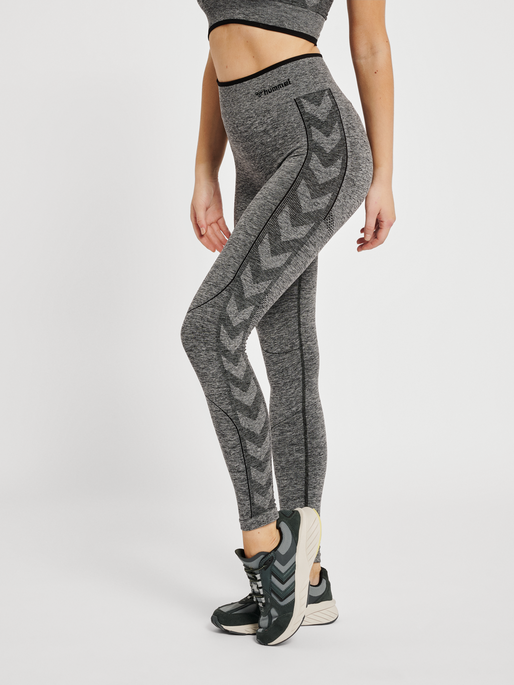 hummel MT UNA SEAMLESS MID WAIST TIGHTS - MELANGE | hummel.dk