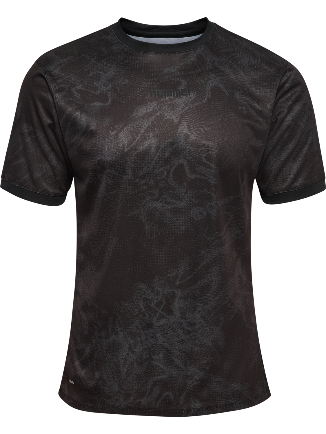 hmlBLAZE CLUB 26 GRAPHIC TEE, BLACK/ASPHALT, packshot