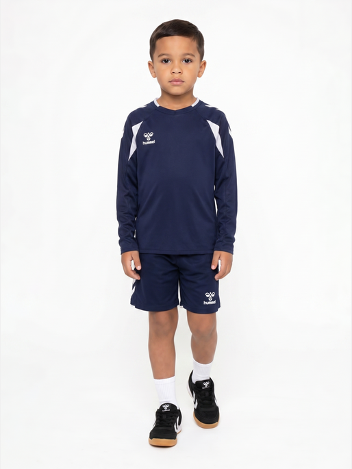 hmlCORE 2.0 WOVEN SHORTS KIDS, MARINE/WHITE, model