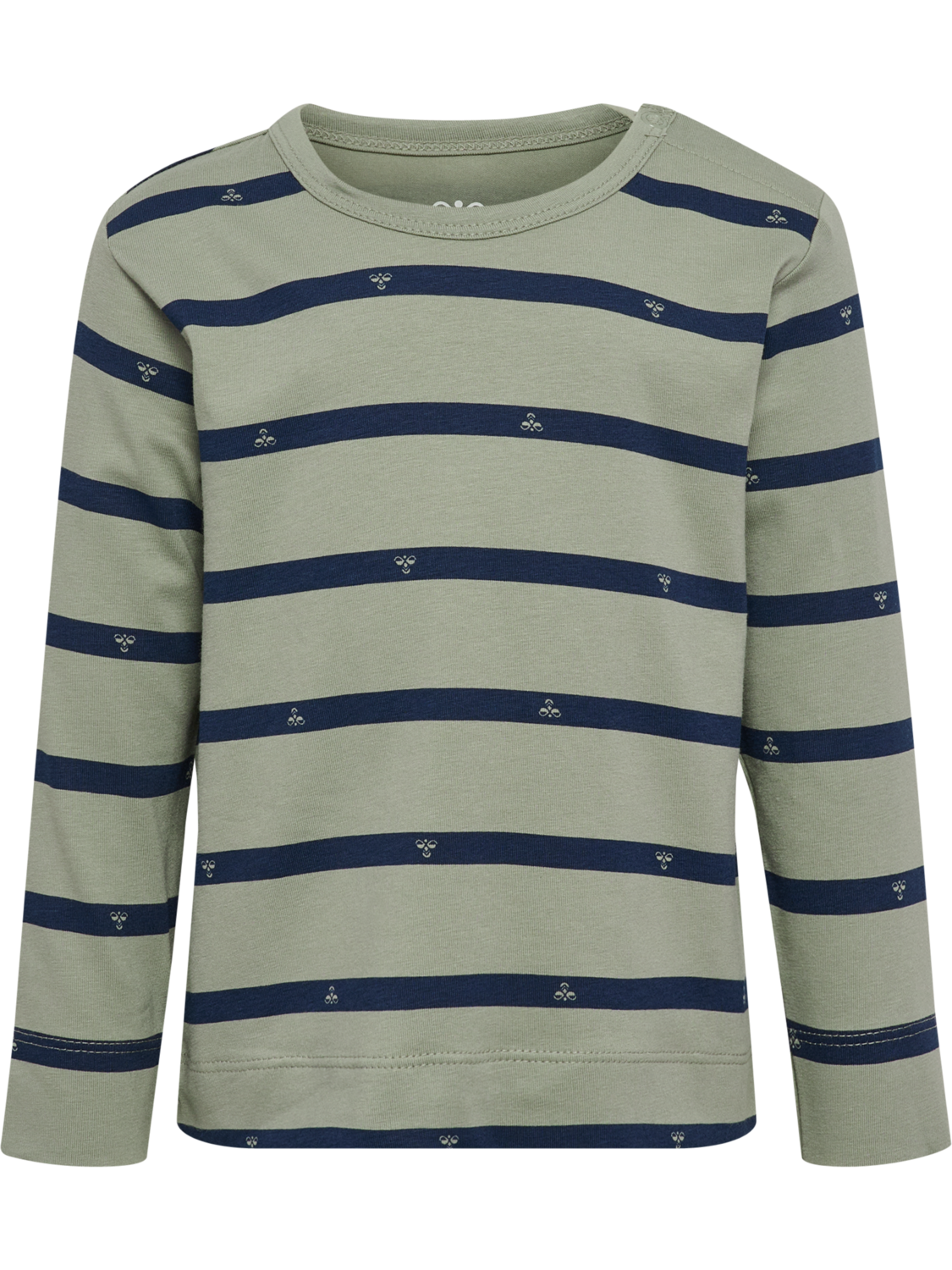 hmlMINI REG STRIPY BEE T-SHIRT L/S, SHADOW, packshot