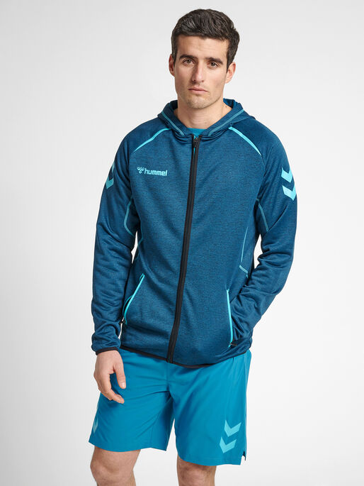hmlAUTHENTIC PRO ZIP HOODIE, CELESTIAL MELANGE, model