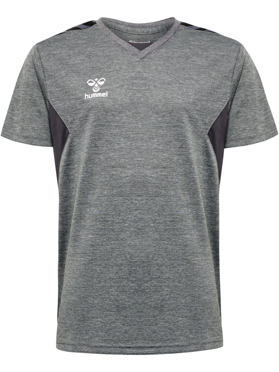 hmlAUTHENTIC PL JERSEY S/S KIDS, GREY MELANGE, packshot