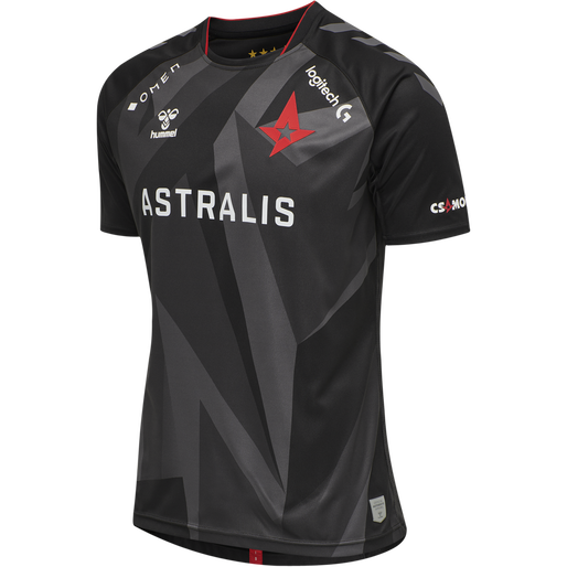 ASTRALIS 20/21 GAME JERSEY S/S_KIDS, BLACK W/LOGO ASTRALIS 20/21 GAME JERSEY S/S_KIDS, BLACK W/LOGO, packshot