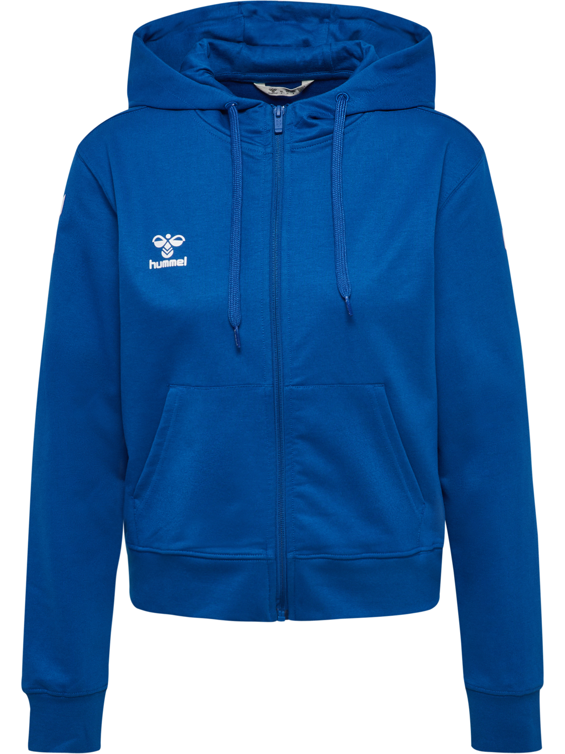 hmlGO 2.0 CHEVRON ZIP HOODIE WOMAN, TRUE BLUE, packshot