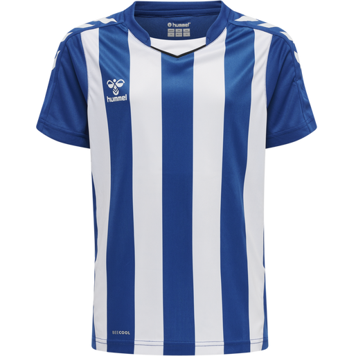 hmlCORE XK STRIPED JERSEY S/S KIDS, TRUE BLUE/WHITE, packshot