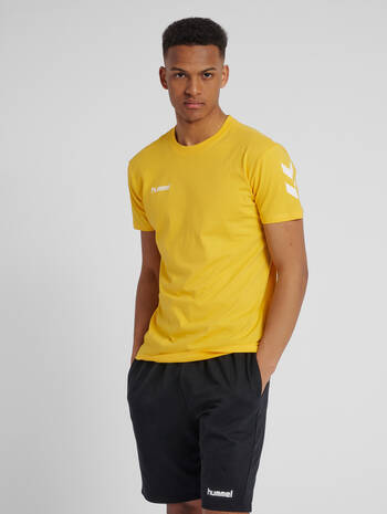 HUMMEL GO COTTON T-SHIRT S/S, SPORTS YELLOW, model
