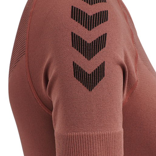 HUMMEL FIRST SEAMLESS JERSEY S/S W, MARSALA, packshot