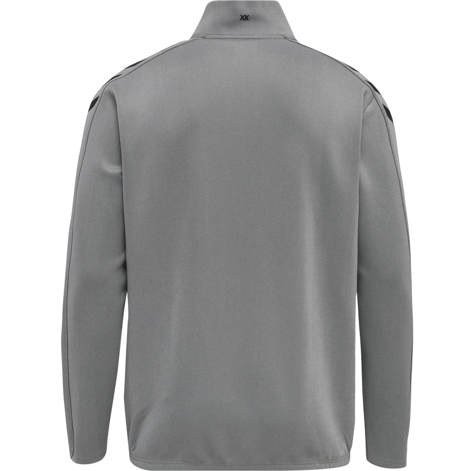 hmlCORE XK HALF ZIP POLY SWEAT, GREY MELANGE, packshot