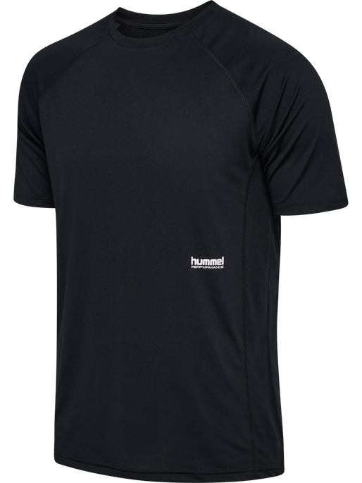 hmlPULSE WORKOUT T-SHIRT S/S, BLACK, packshot