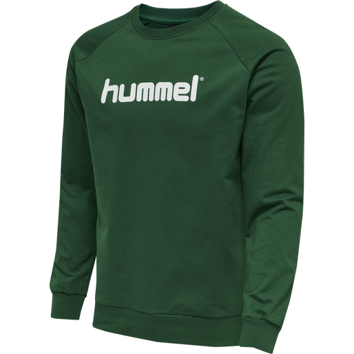HMLGO COTTON LOGO SWEATSHIRT WOMAN, EVERGREEN, packshot