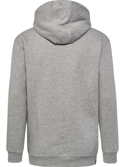 hmlMOVER COTTON HOODIE, GREY MELANGE, packshot
