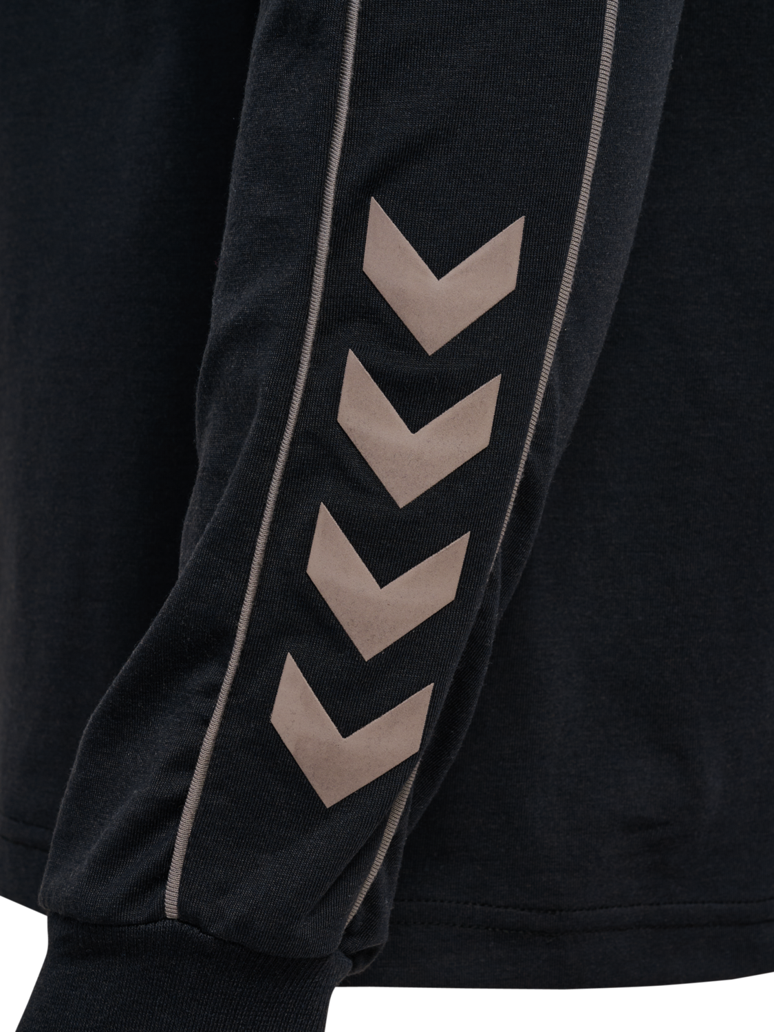 hmlPULSE PIPING T-SHIRT L/S, BLACK, packshot