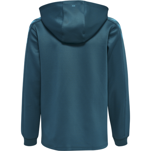 hmlCORE XK POLY KIDS SWEAT HOODIE, BLUE CORAL, packshot