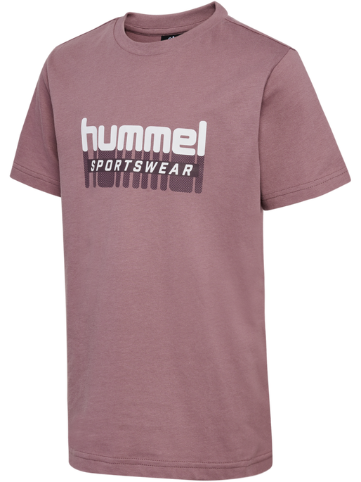 hmlTUKAS T-SHIRT S/S 2-PACK, TWILIGHT MAUVE/MARSHMALLOW, packshot