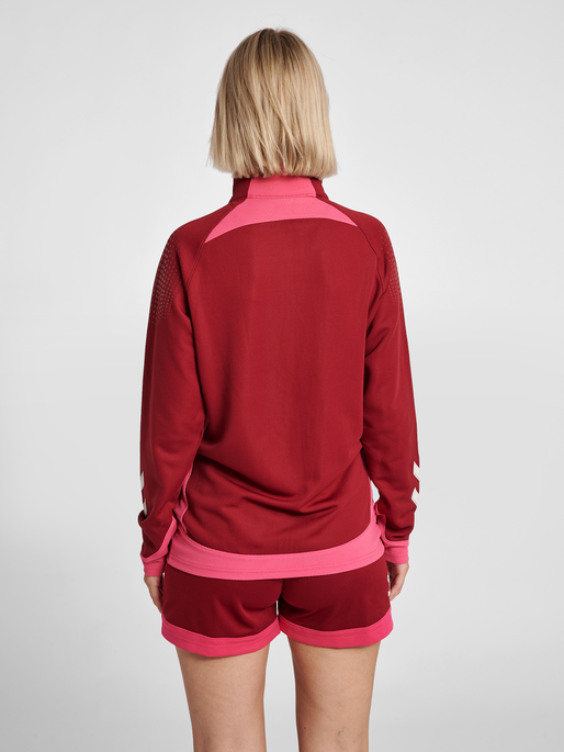 hml LEAD WOMEN POLY ZIP JACKET , BIKING RED, model