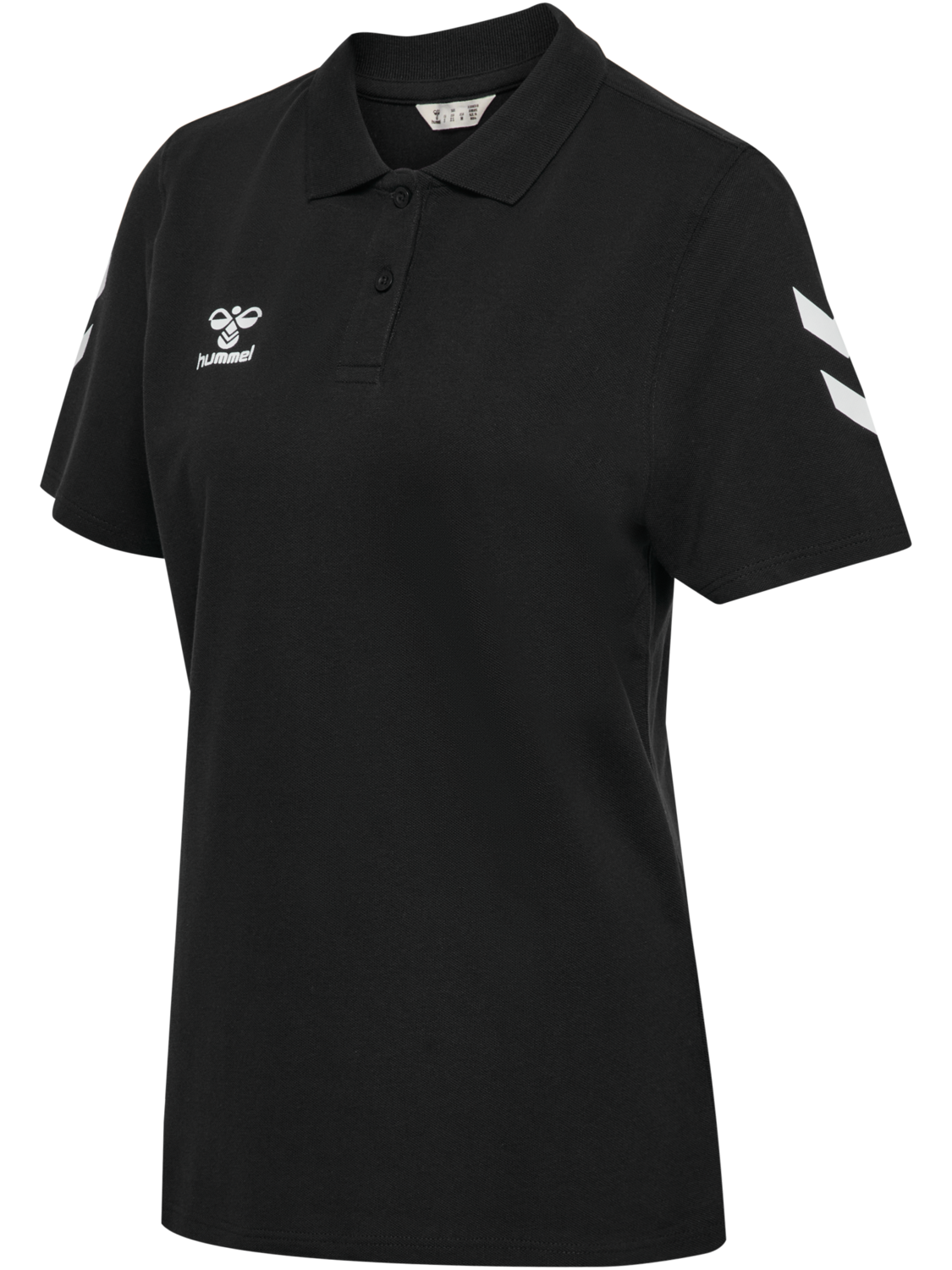 hmlGO 2.0 CHEVRON POLO WOMAN, BLACK, packshot